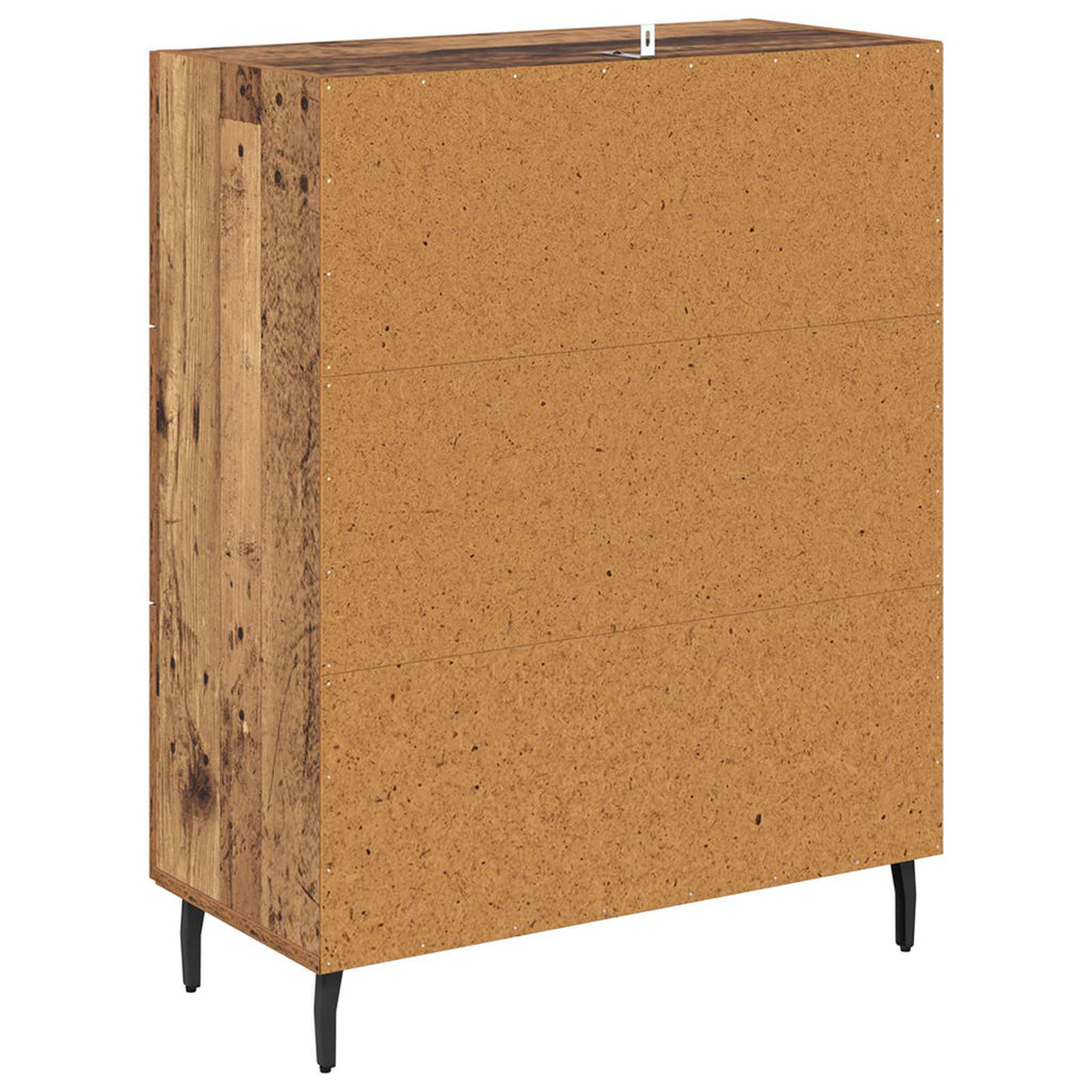 Sideboard Altholz 69,5 x 34 x 90 cm Verbundholz und Eisen