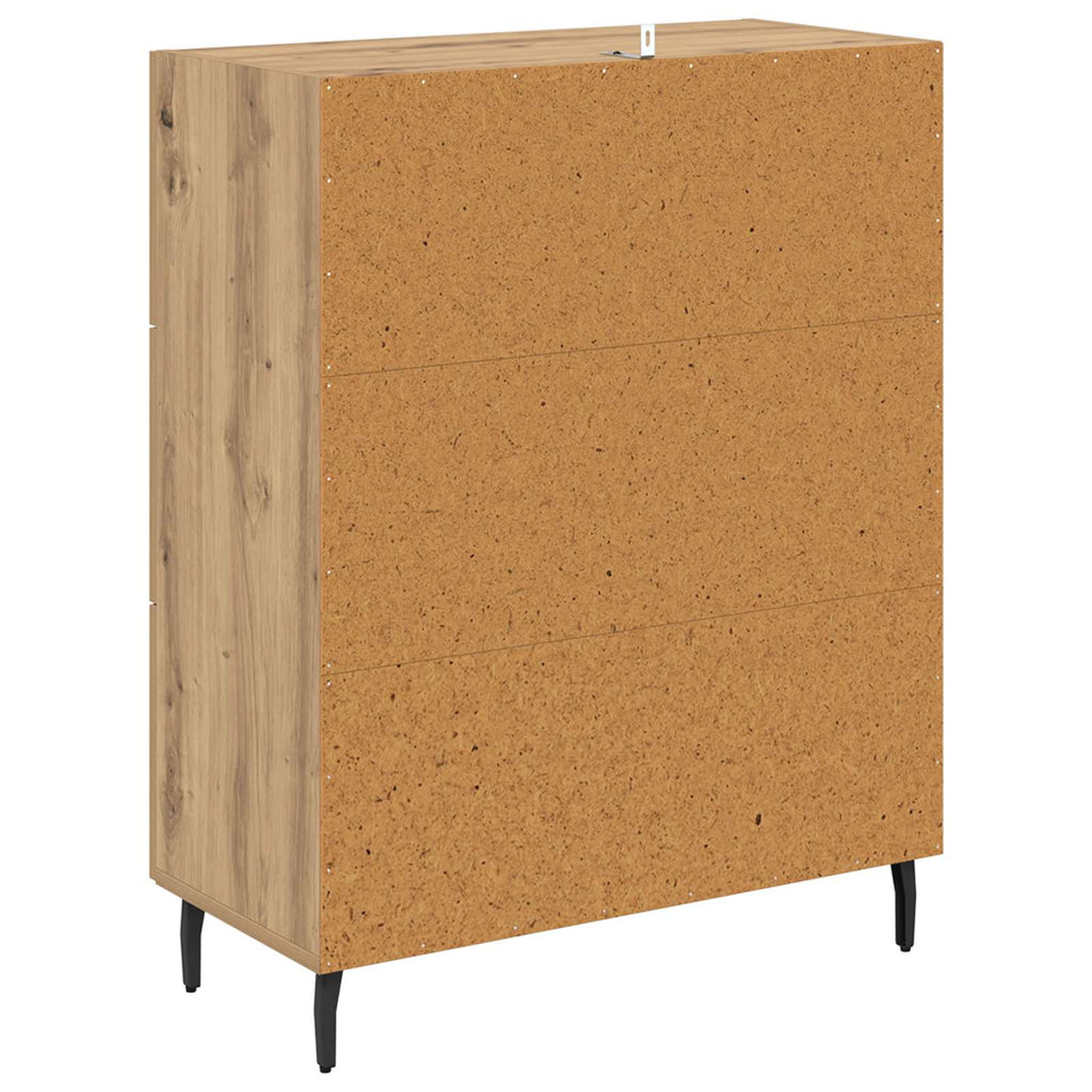 Sideboard Artisan-Eiche 69,5 x 34 x 90 cm Verbundholz und Eisen