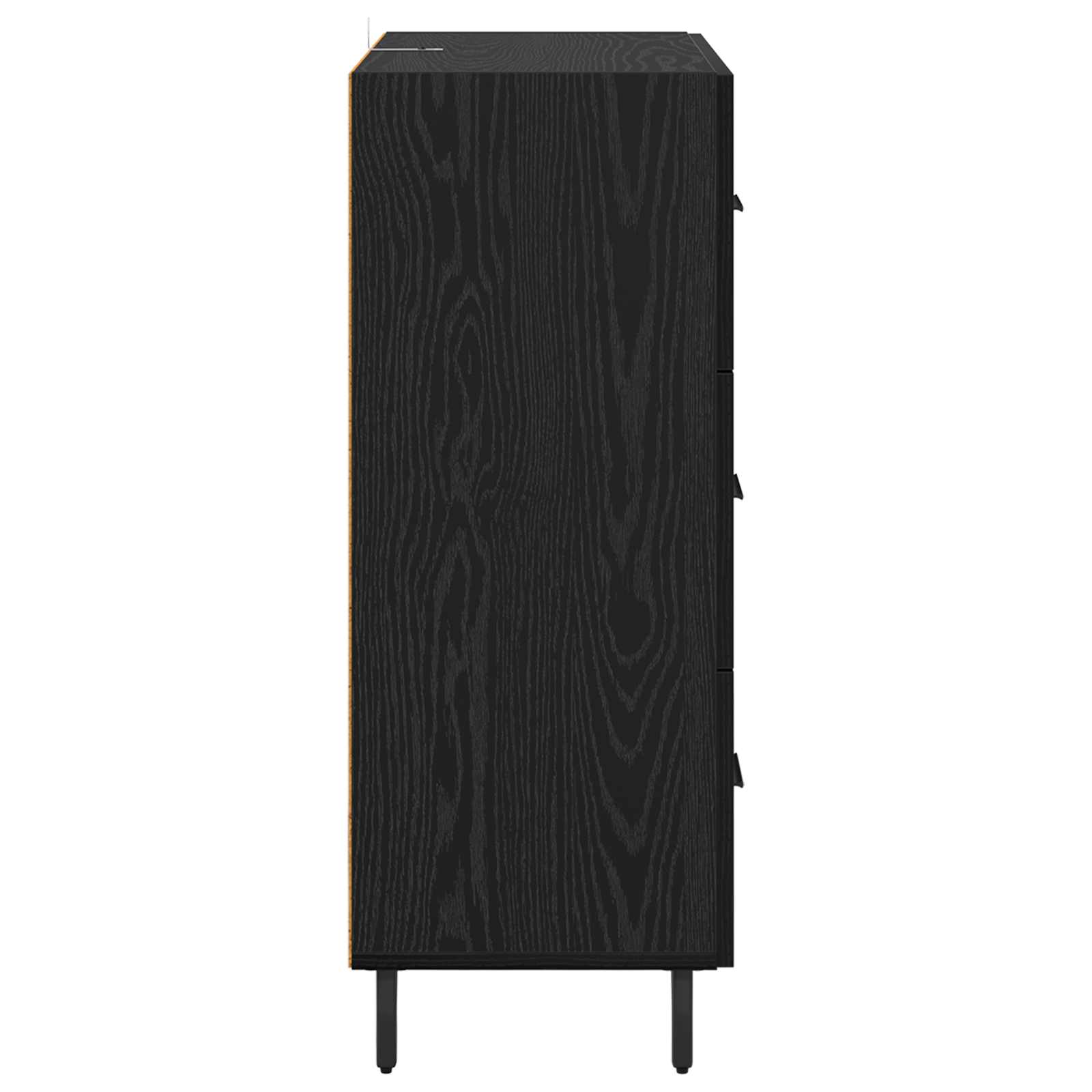 Sideboard mit Schubladen Schwarz Eichen-Optik 69,5 x 34 x 90 cm