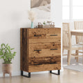 Sideboard Altholz 69,5 x 34 x 90 cm Verbundholz und Eisen