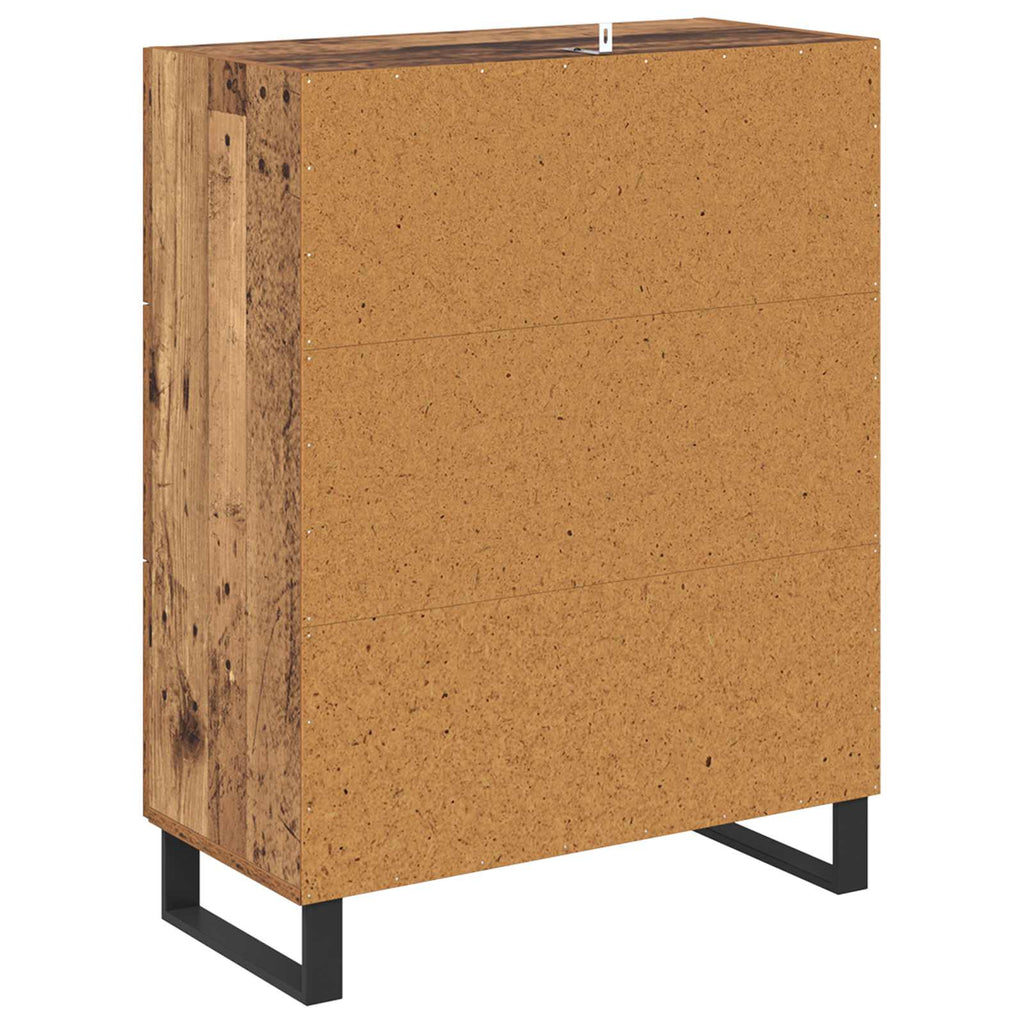 Sideboard Altholz 69,5 x 34 x 90 cm Verbundholz und Eisen