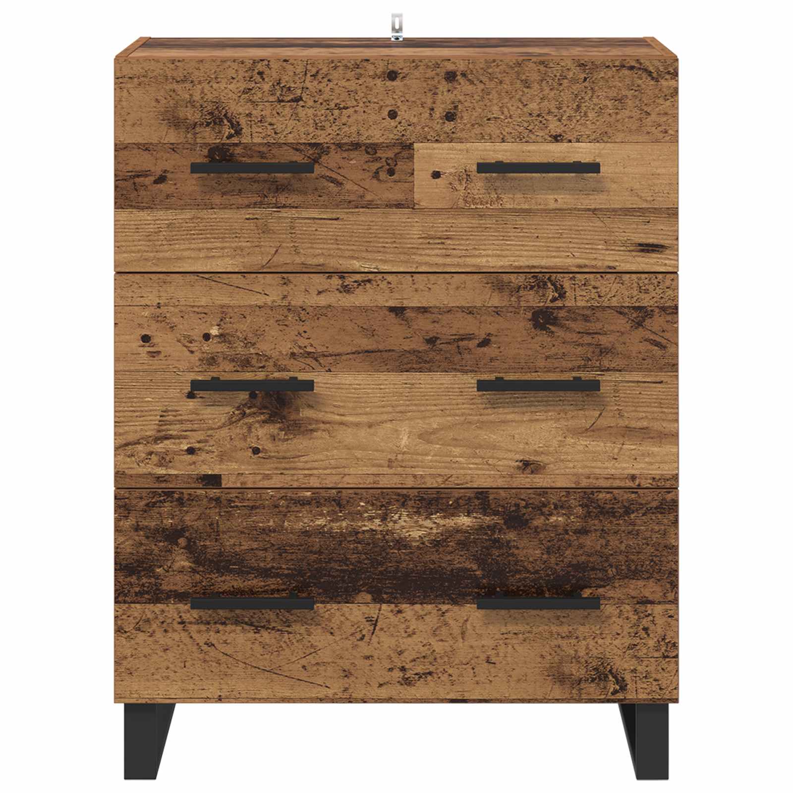 Sideboard Altholz 69,5 x 34 x 90 cm Verbundholz und Eisen