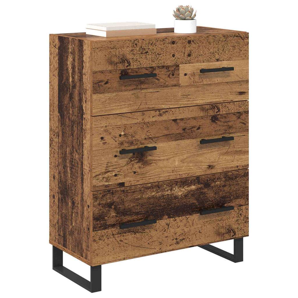 Sideboard Altholz 69,5 x 34 x 90 cm Verbundholz und Eisen