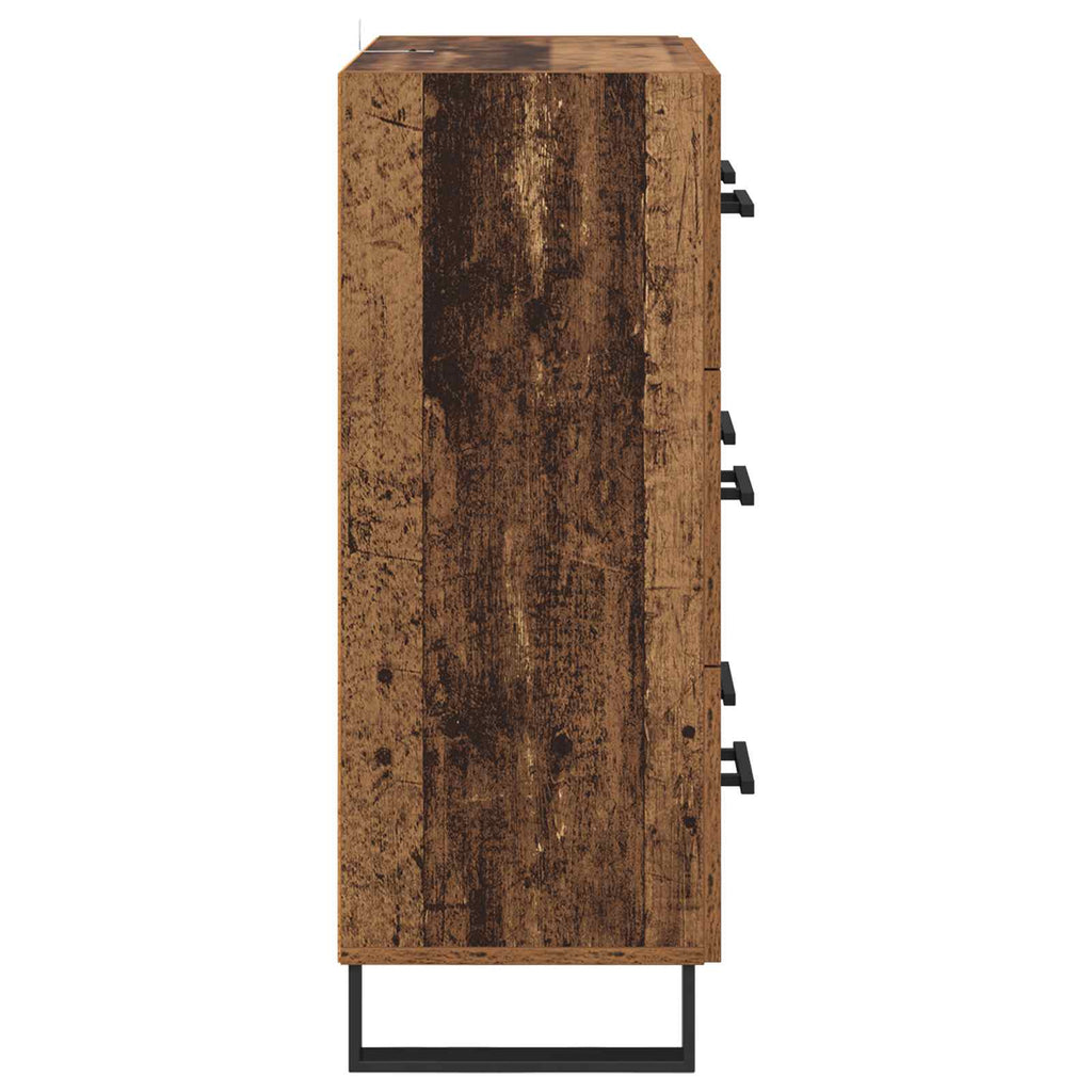 Sideboard Altholz 69,5 x 34 x 90 cm Verbundholz und Eisen