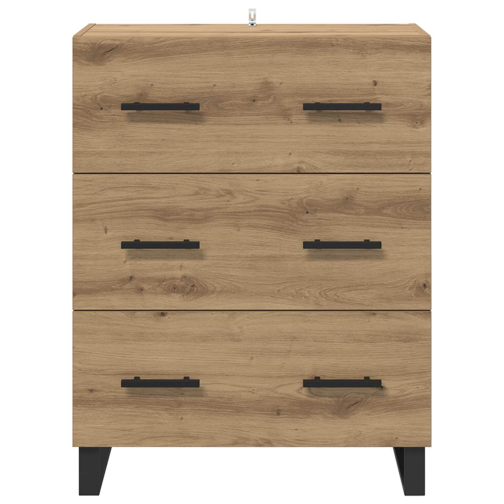 Sideboard Artisan-Eiche 69,5 x 34 x 90 cm Verbundholz und Eisen