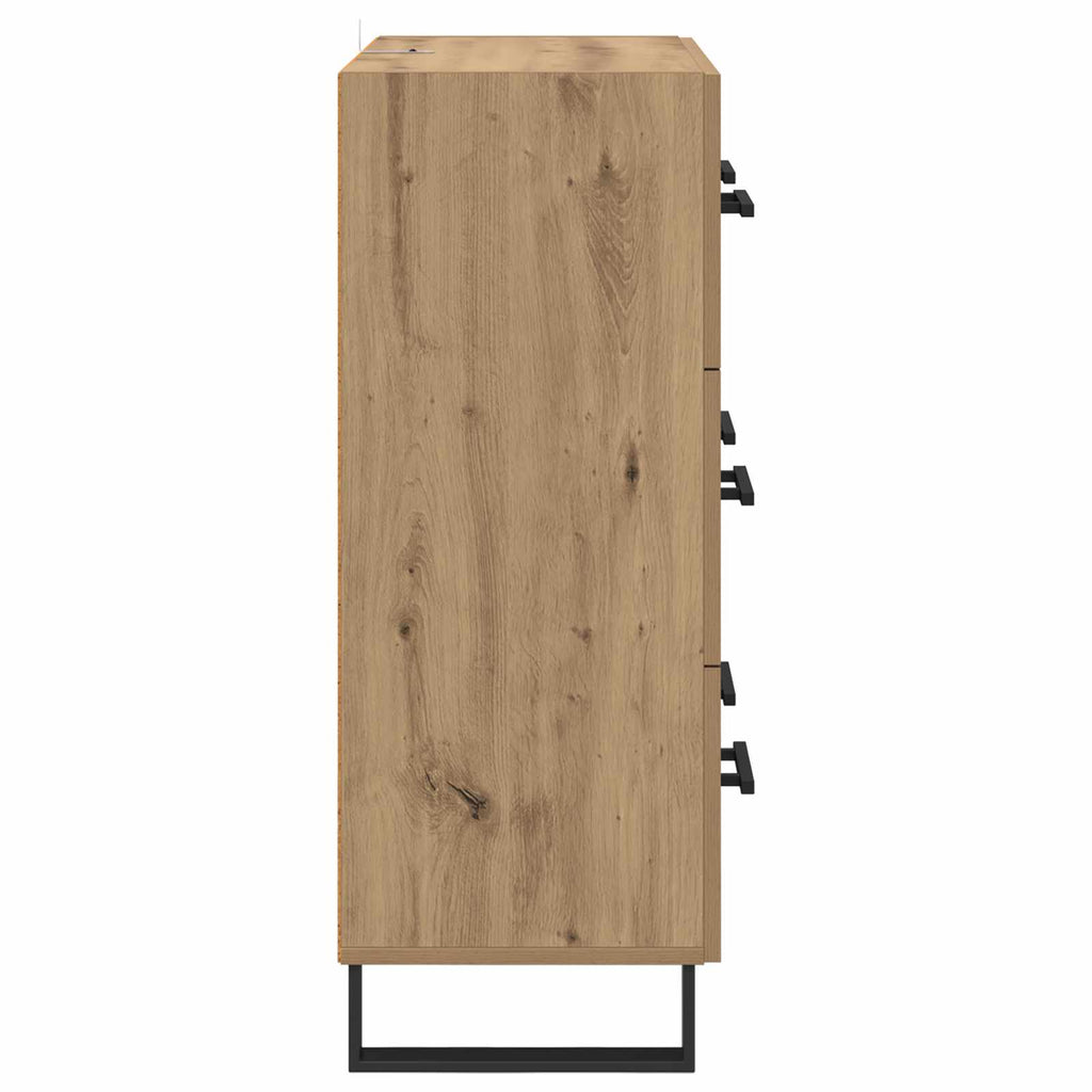 Sideboard Artisan-Eiche 69,5 x 34 x 90 cm Verbundholz und Eisen