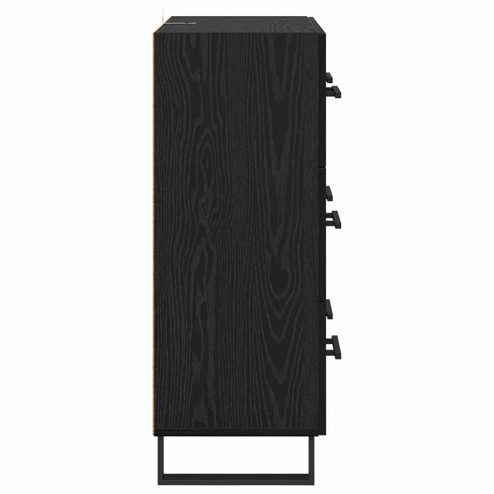 Sideboard mit Schubladen Schwarz Eichen-Optik 69,5 x 34 x 90 cm