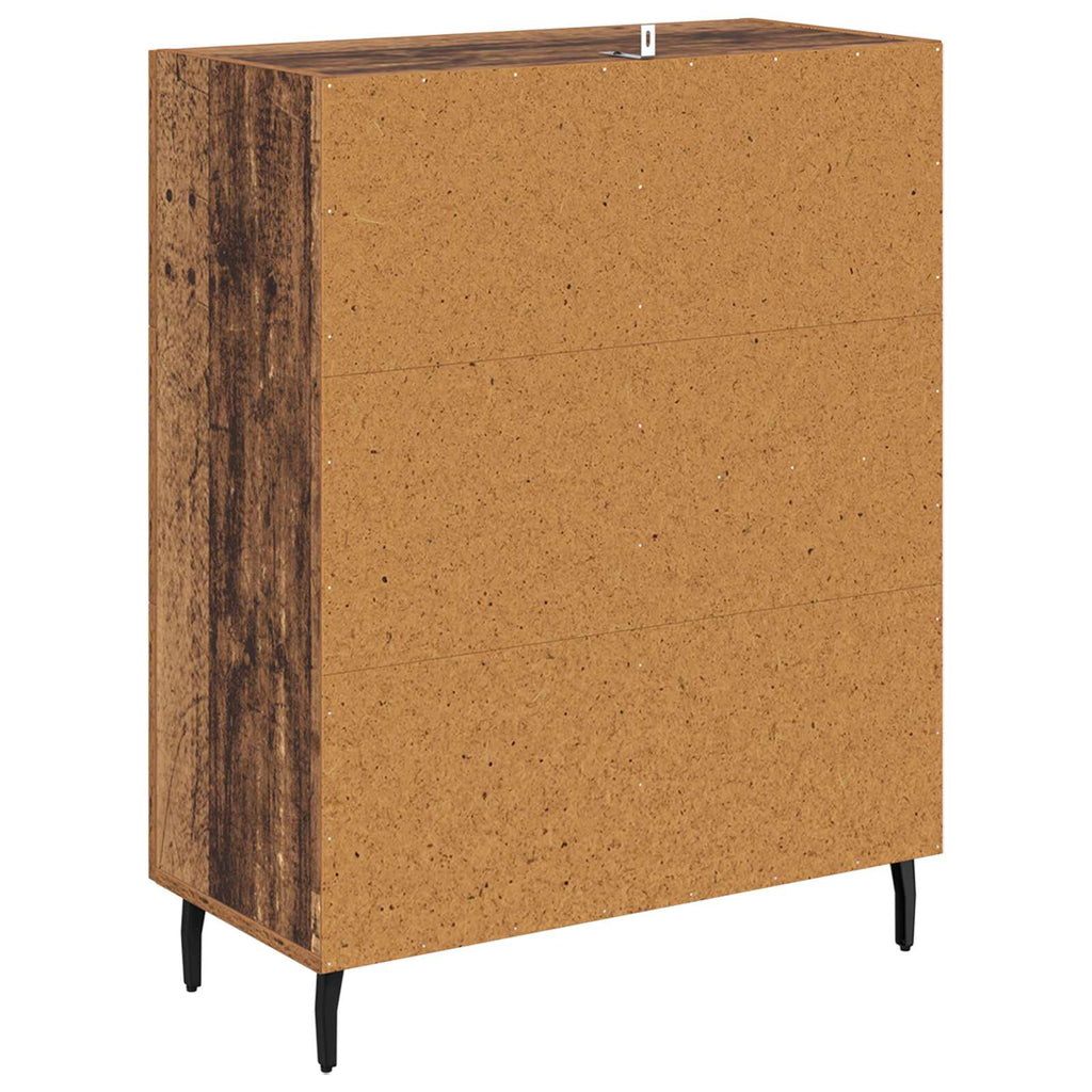 Sideboard Altholz 69,5 x 34 x 90 cm Verbundholz und Eisen