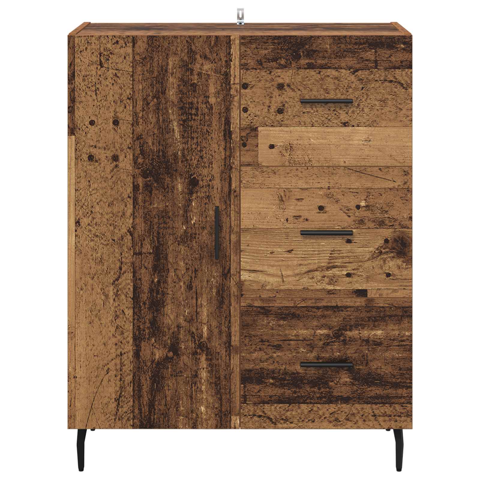 Sideboard Altholz 69,5 x 34 x 90 cm Verbundholz und Eisen
