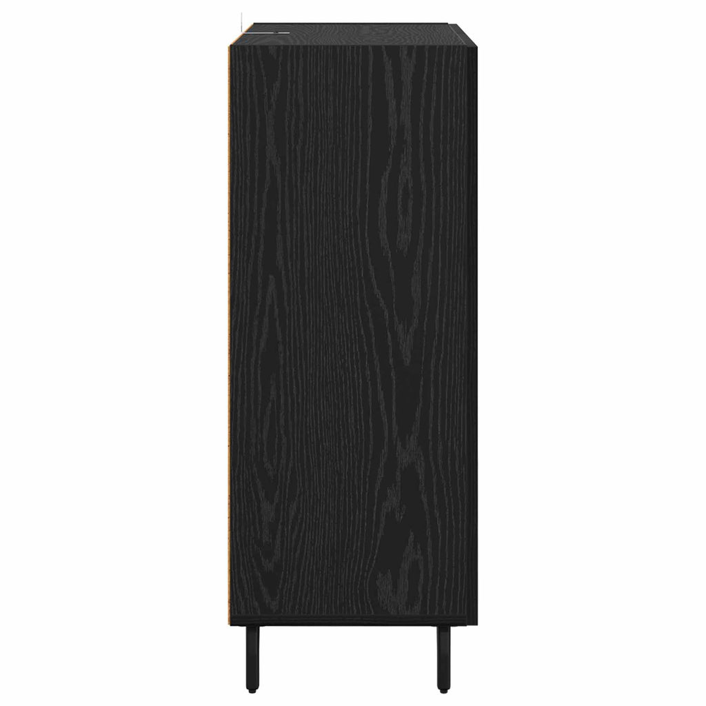 Sideboard mit Schubladen Schwarz Eichen-Optik 69,5 x 34 x 90 cm