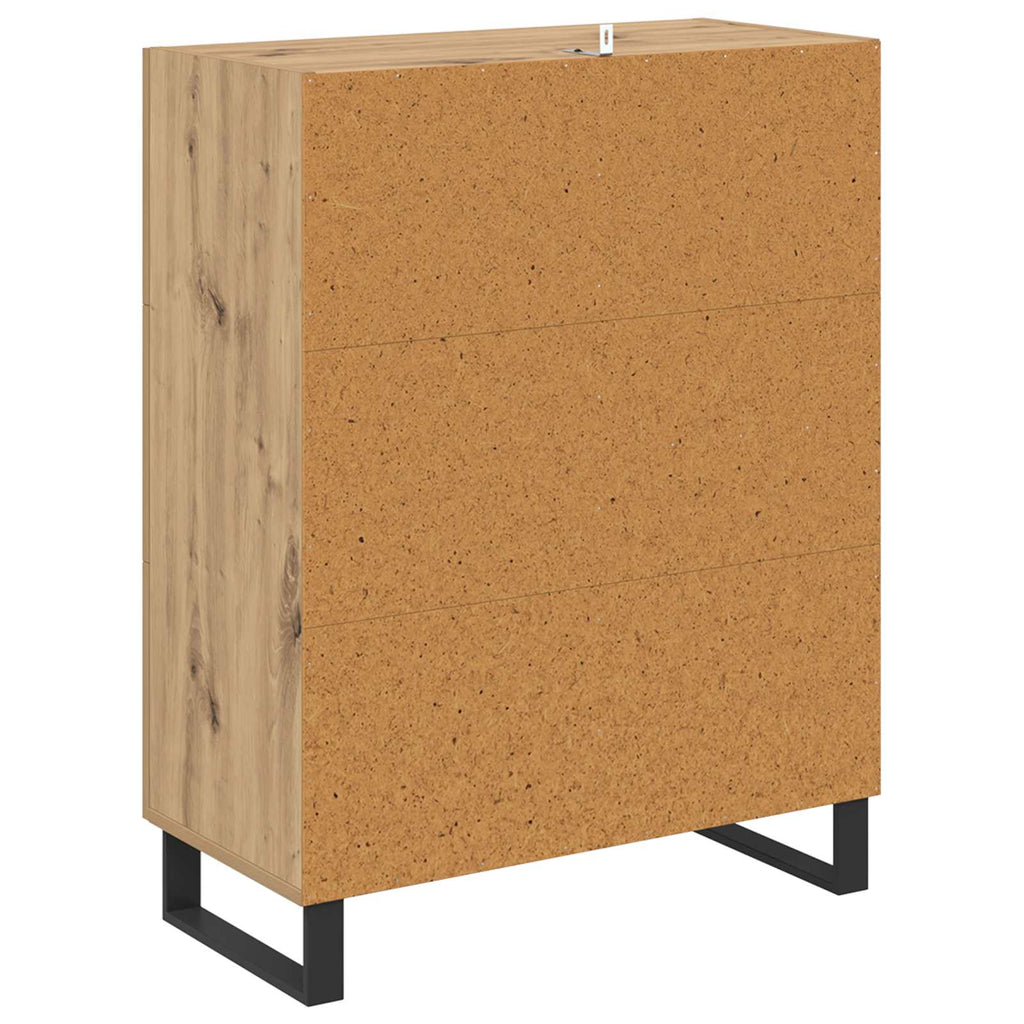 Sideboard Artisan-Eiche 69,5 x 34 x 90 cm Verbundholz und Eisen