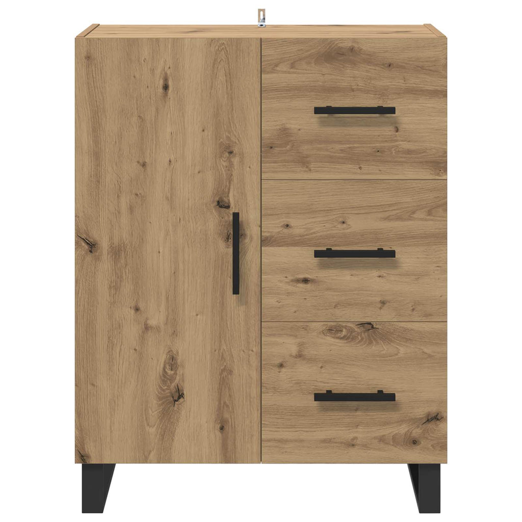 Sideboard Artisan-Eiche 69,5 x 34 x 90 cm Verbundholz und Eisen