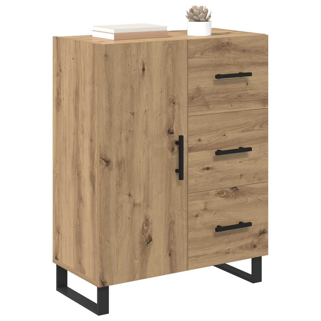 Sideboard Artisan-Eiche 69,5 x 34 x 90 cm Verbundholz und Eisen