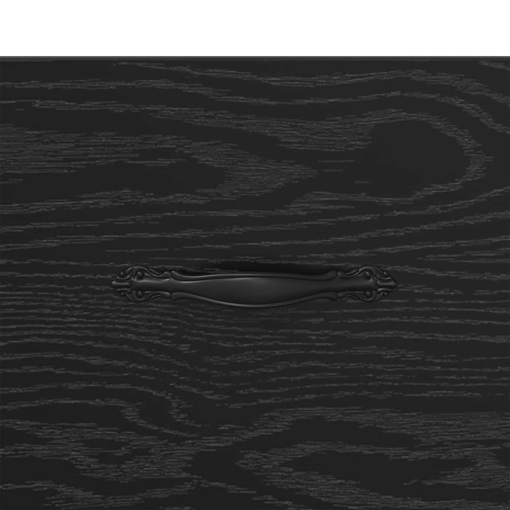 Sideboard Schwarz Eichen-Optik 34 x 34,5 x 90 cm Holzwerkstoff