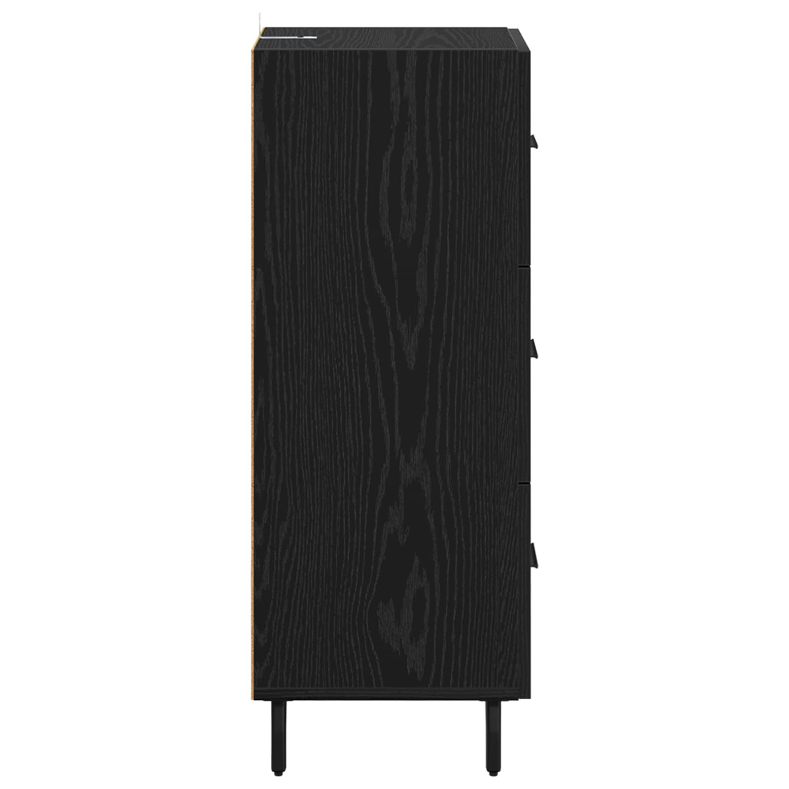Sideboard Schwarz Eichen-Optik 34 x 34,5 x 90 cm Holzwerkstoff