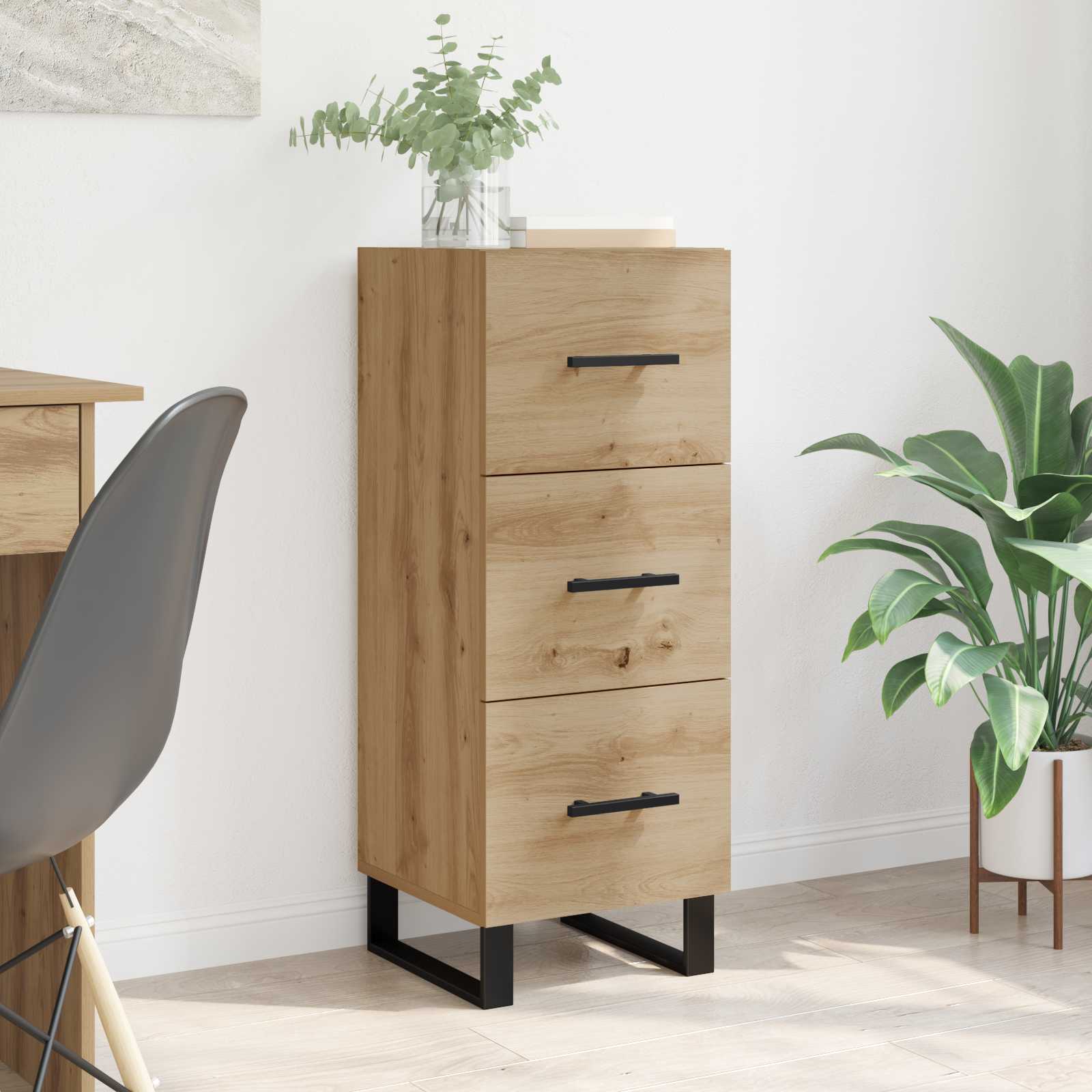 Sideboard Artisan-Eiche 34,5 x 34 x 90 cm Holzwerkstoff