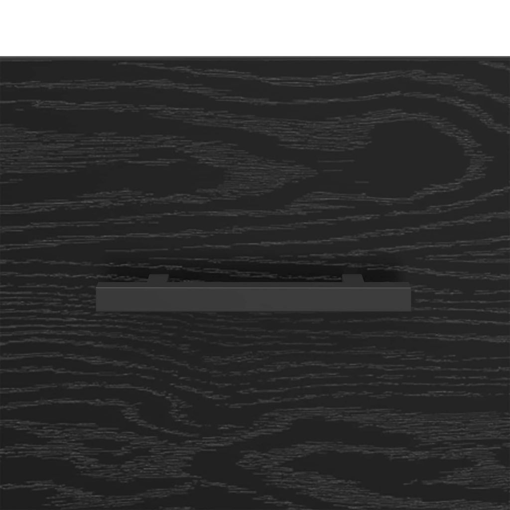 Sideboard Schwarz Eichen-Optik 34,5 x 34 x 90 cm Holzwerkstoff