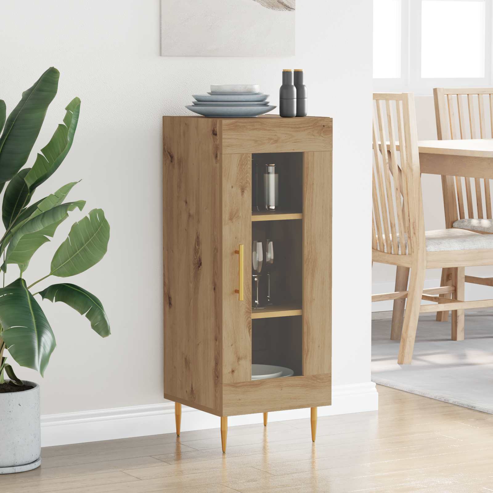Sideboard Artisan-Eiche 34 x 34,5 x 90 cm Holzwerkstoff
