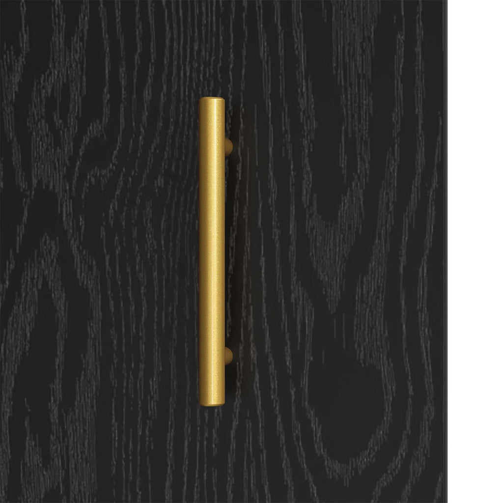 Sideboard Schwarz Eichen-Optik 34 x 34,5 x 90 cm Holzwerkstoff