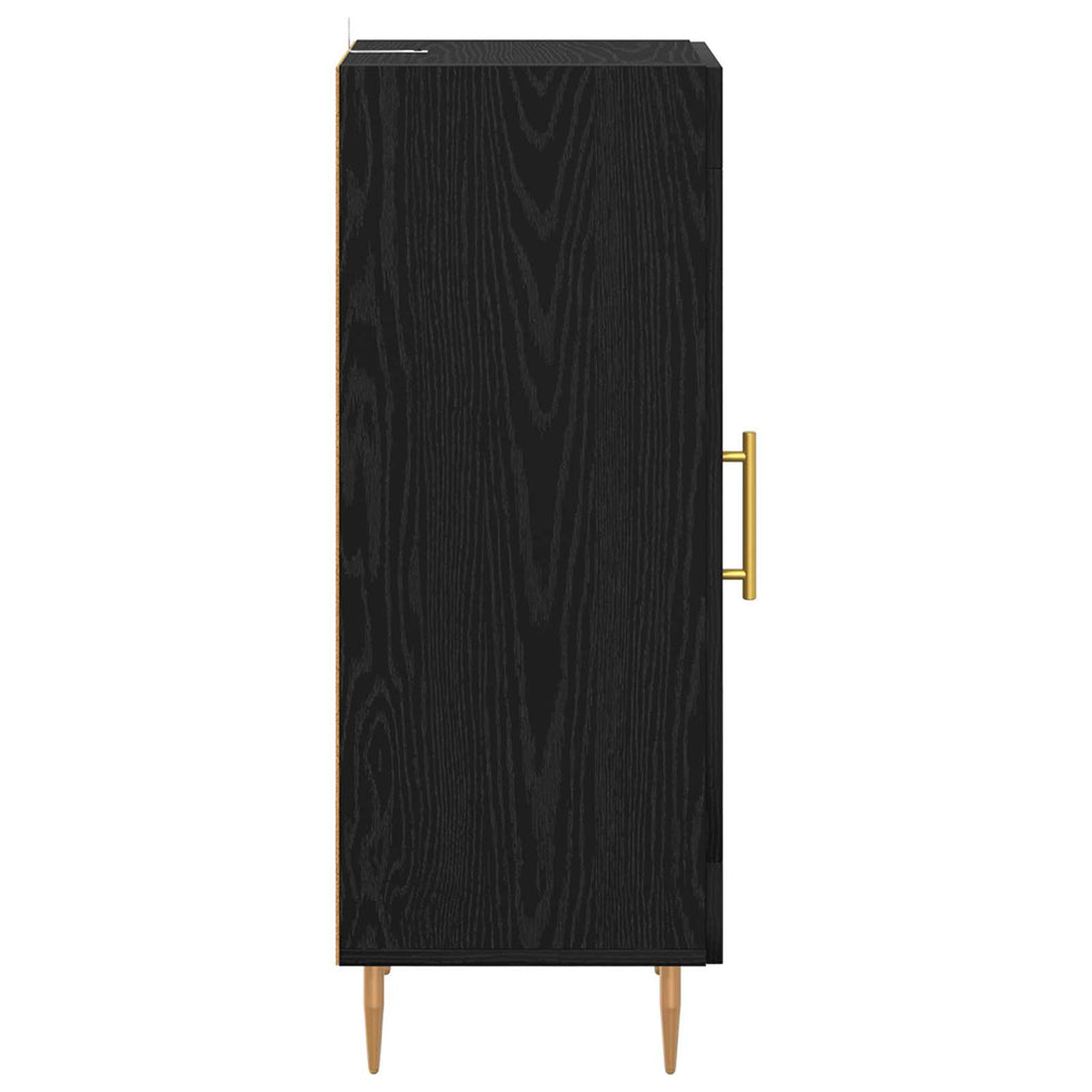 Sideboard Schwarz Eichen-Optik 34 x 34,5 x 90 cm Holzwerkstoff