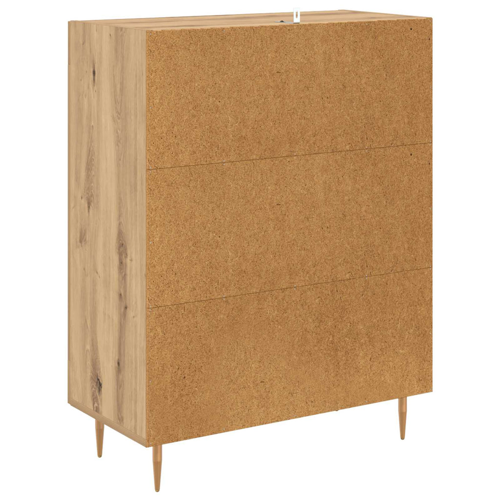 Sideboard Artisan-Eiche 69,5 x 34 x 90 cm Verbundholz und Eisen