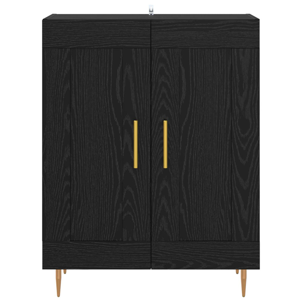 Sideboard Schwarz Eichen-Optik 69,5 x 34 x 90 cm