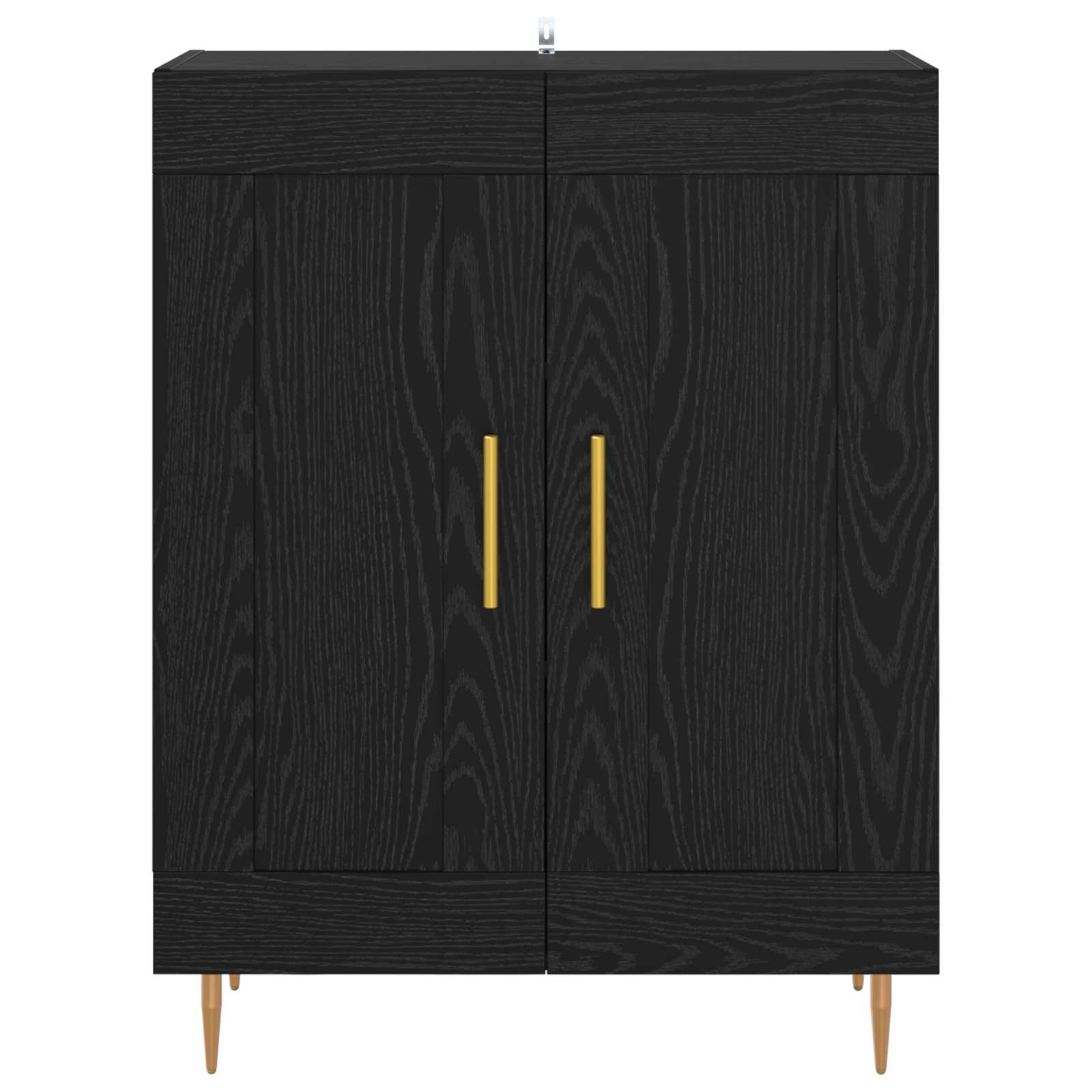 Sideboard Schwarz Eichen-Optik 69,5 x 34 x 90 cm