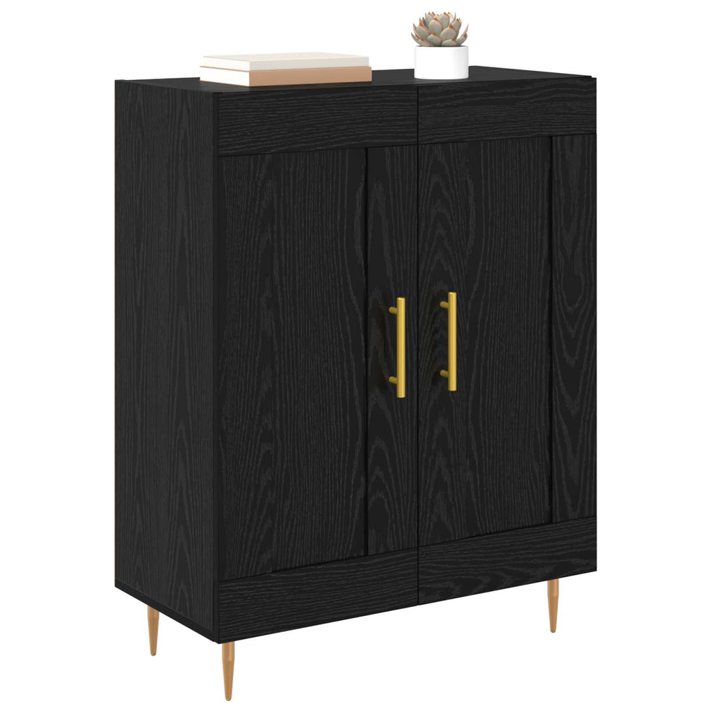 Sideboard Schwarz Eichen-Optik 69,5 x 34 x 90 cm