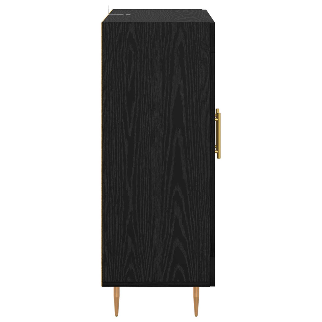 Sideboard Schwarz Eichen-Optik 69,5 x 34 x 90 cm