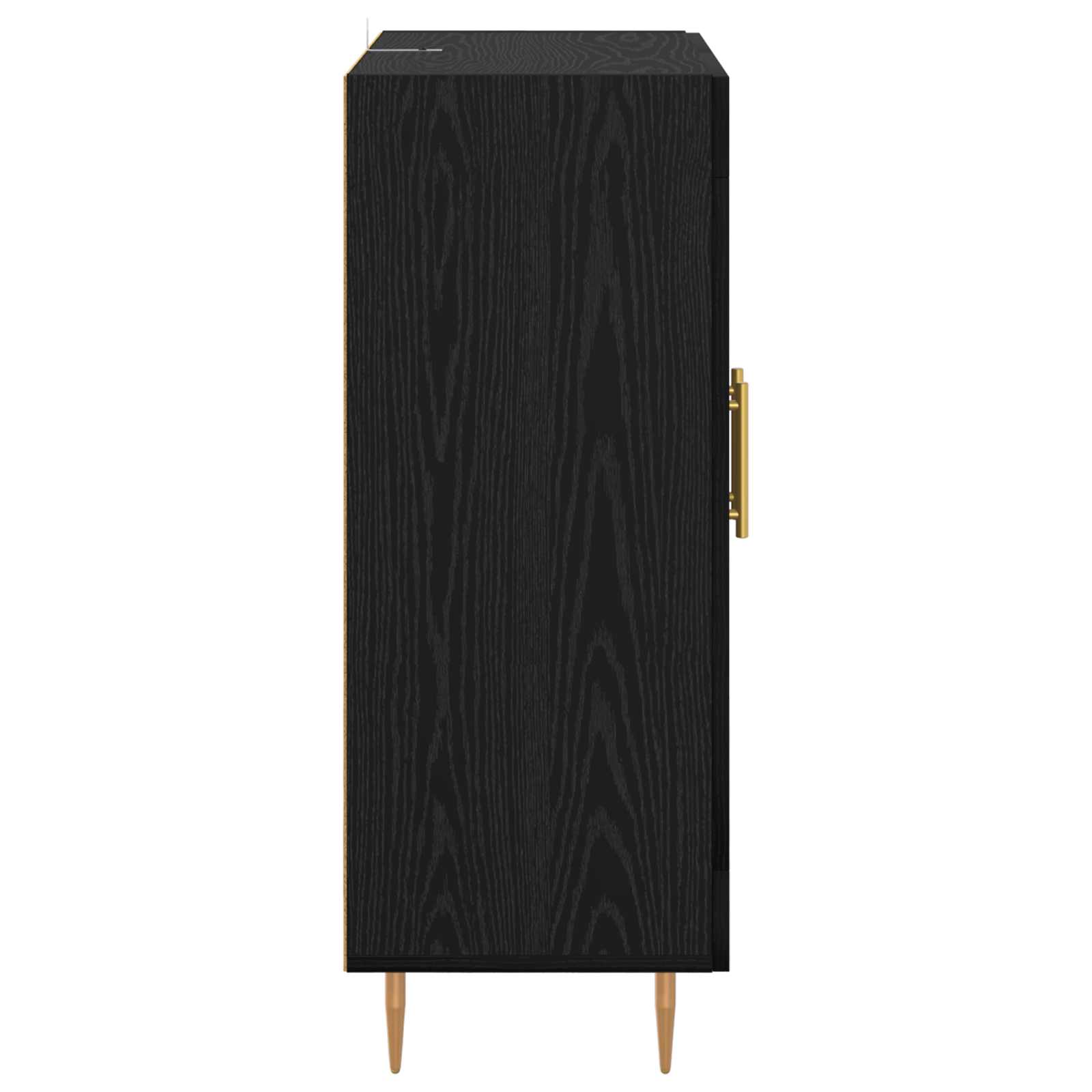 Sideboard Schwarz Eichen-Optik 69,5 x 34 x 90 cm
