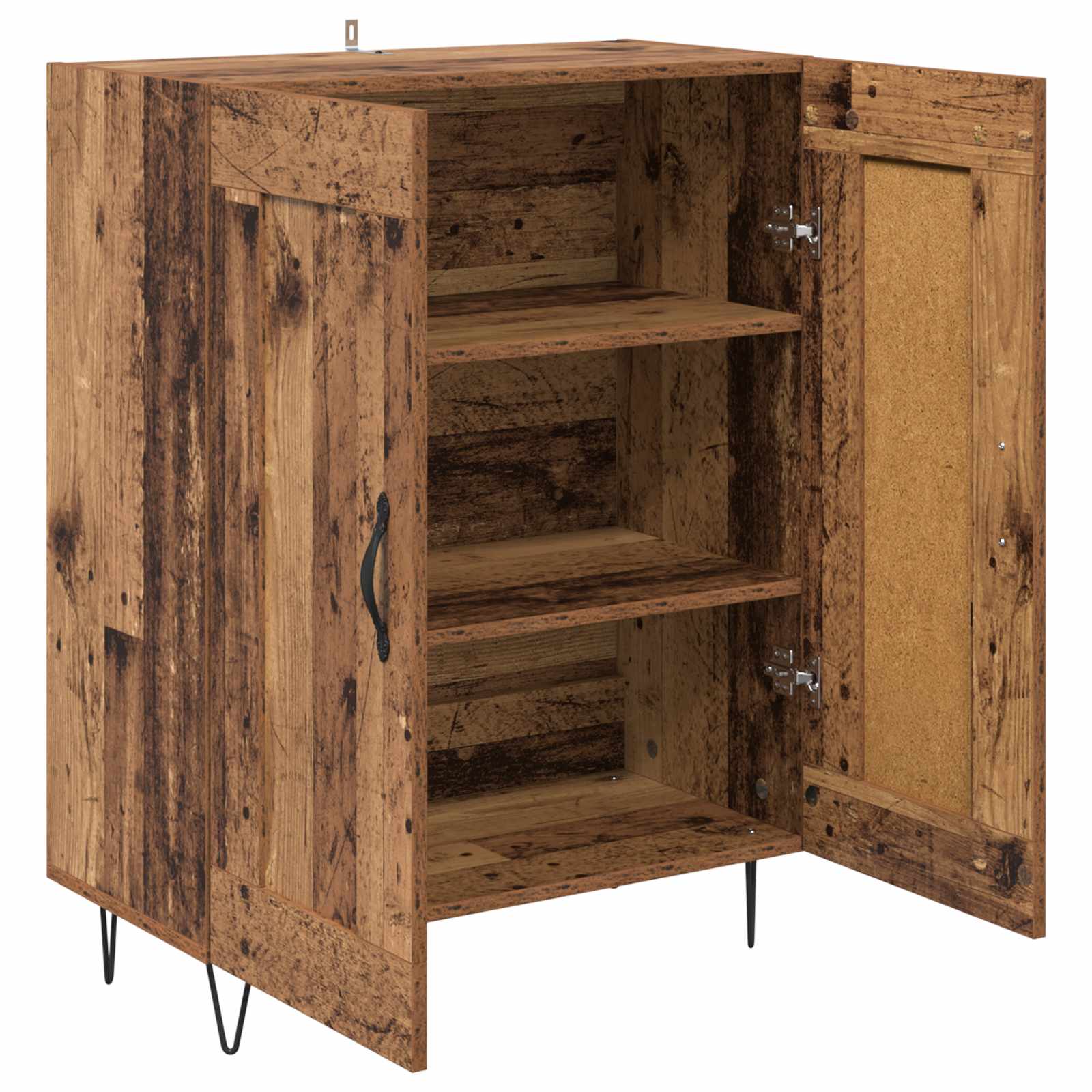 Sideboard Altholz 69,5 x 34 x 90 cm Verbundholz und Eisen