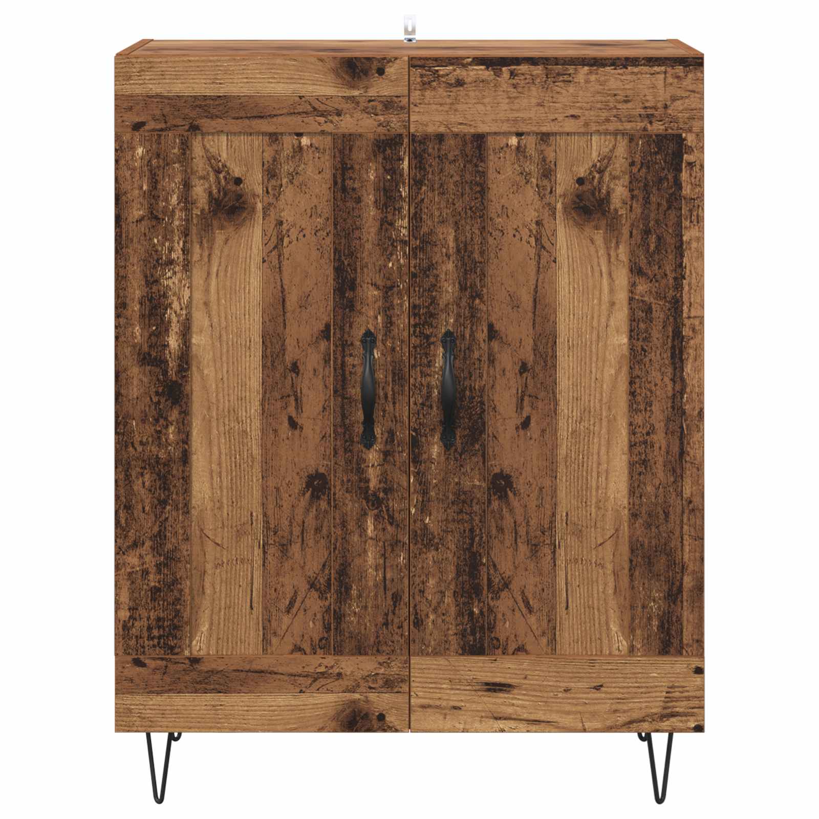 Sideboard Altholz 69,5 x 34 x 90 cm Verbundholz und Eisen