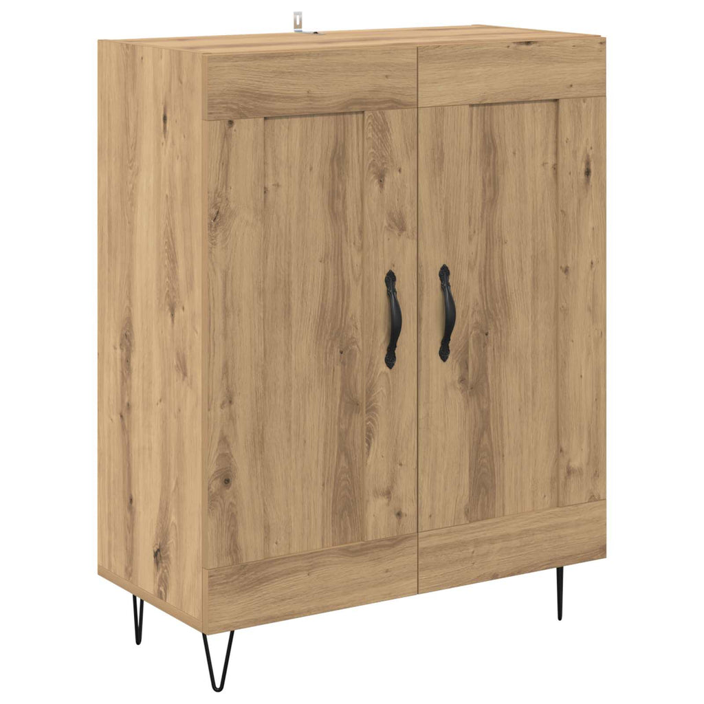 Sideboard Artisan-Eiche 69,5 x 34 x 90 cm Verbundholz und Eisen