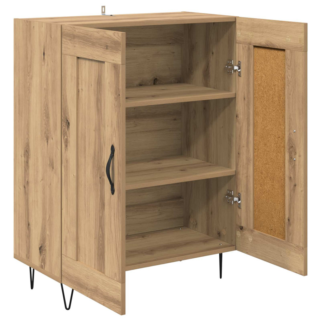 Sideboard Artisan-Eiche 69,5 x 34 x 90 cm Verbundholz und Eisen