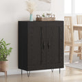 Sideboard Schwarz Eichen-Optik 69,5 x 34 x 90 cm