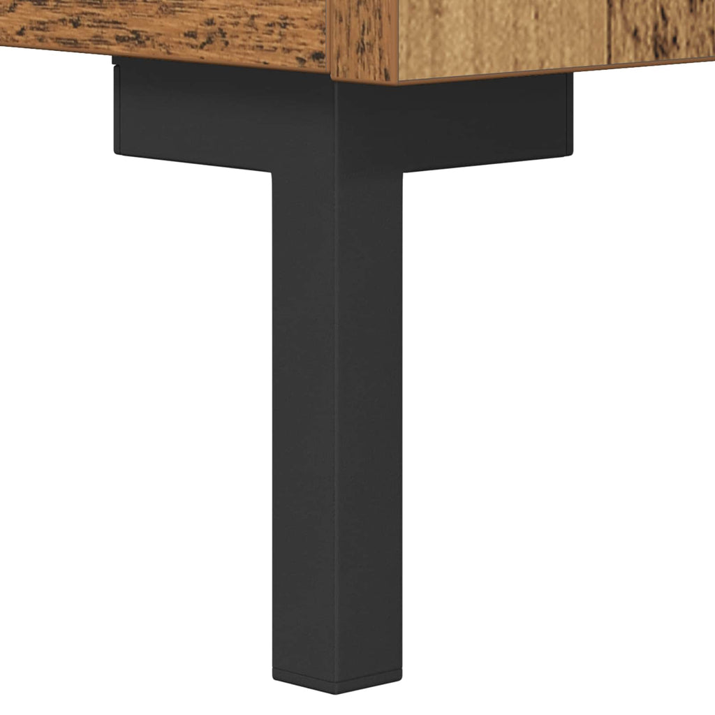 Sideboard Altholz 69,5 x 34 x 90 cm Verbundholz und Eisen