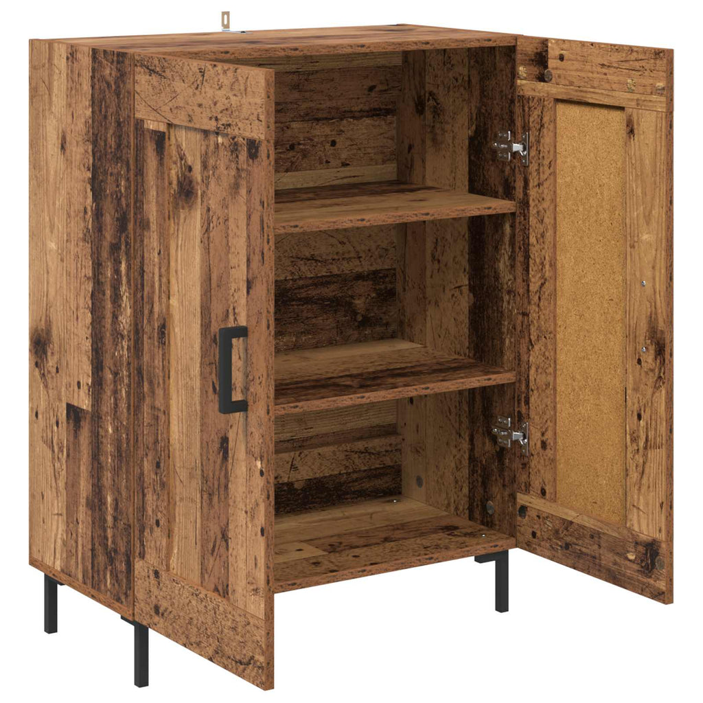 Sideboard Altholz 69,5 x 34 x 90 cm Verbundholz und Eisen