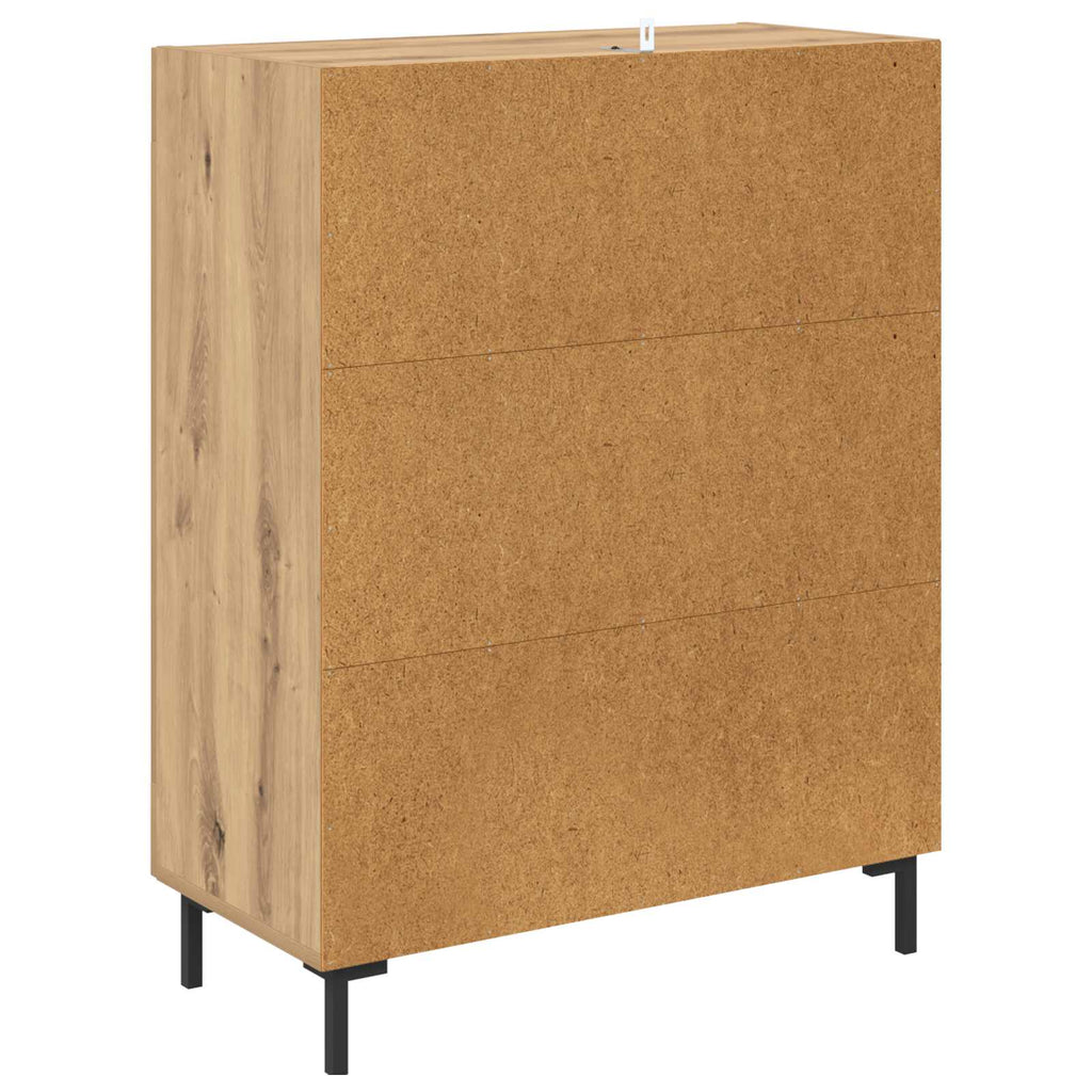 Sideboard Artisan-Eiche 69,5 x 34 x 90 cm Verbundholz und Eisen