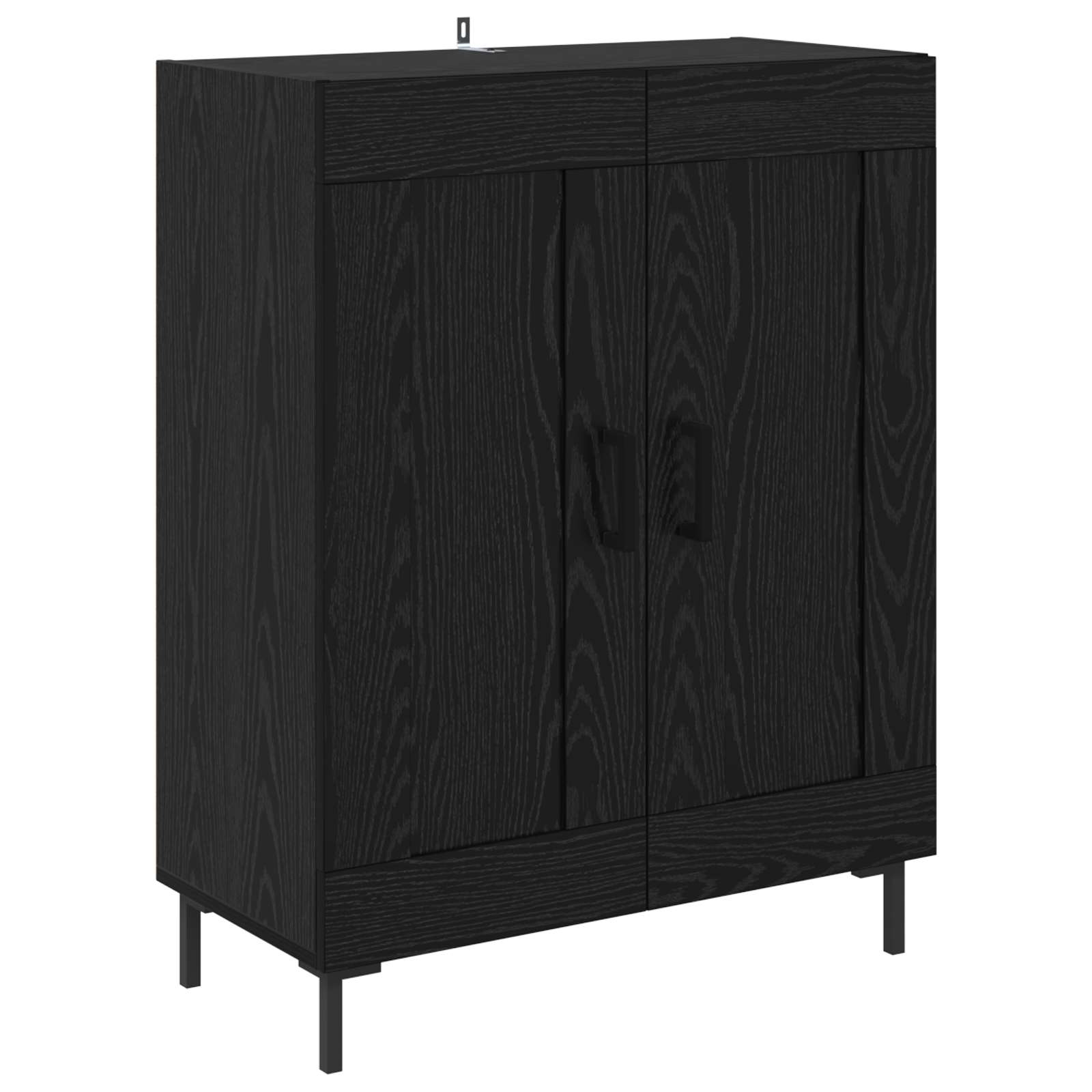 Sideboard Schwarz Eichen-Optik 69,5 x 34 x 90 cm