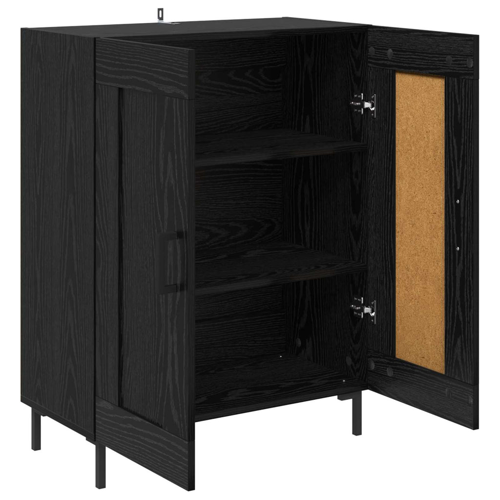 Sideboard Schwarz Eichen-Optik 69,5 x 34 x 90 cm