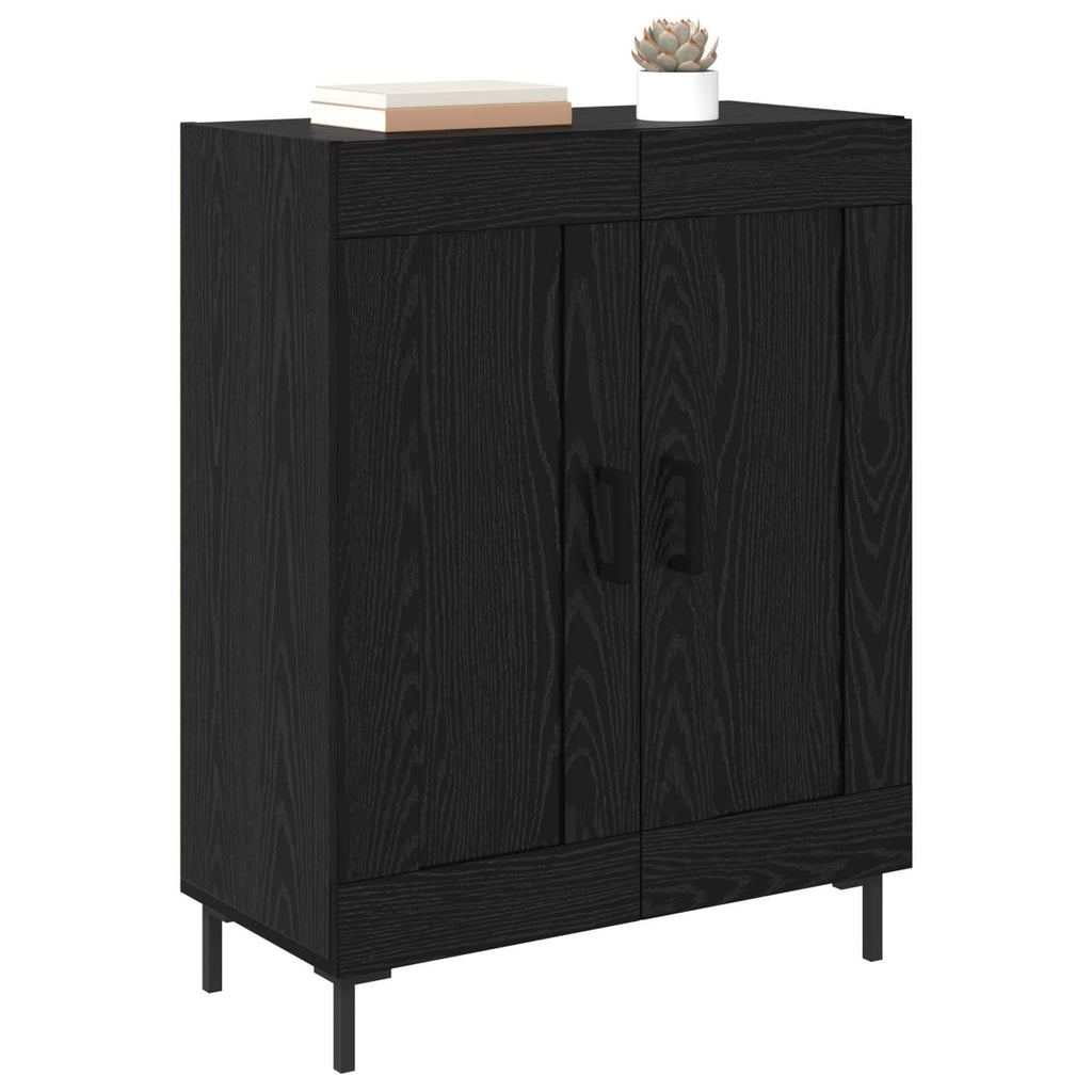 Sideboard Schwarz Eichen-Optik 69,5 x 34 x 90 cm