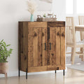 Sideboard Altholz 69,5 x 34 x 90 cm Verbundholz und Eisen