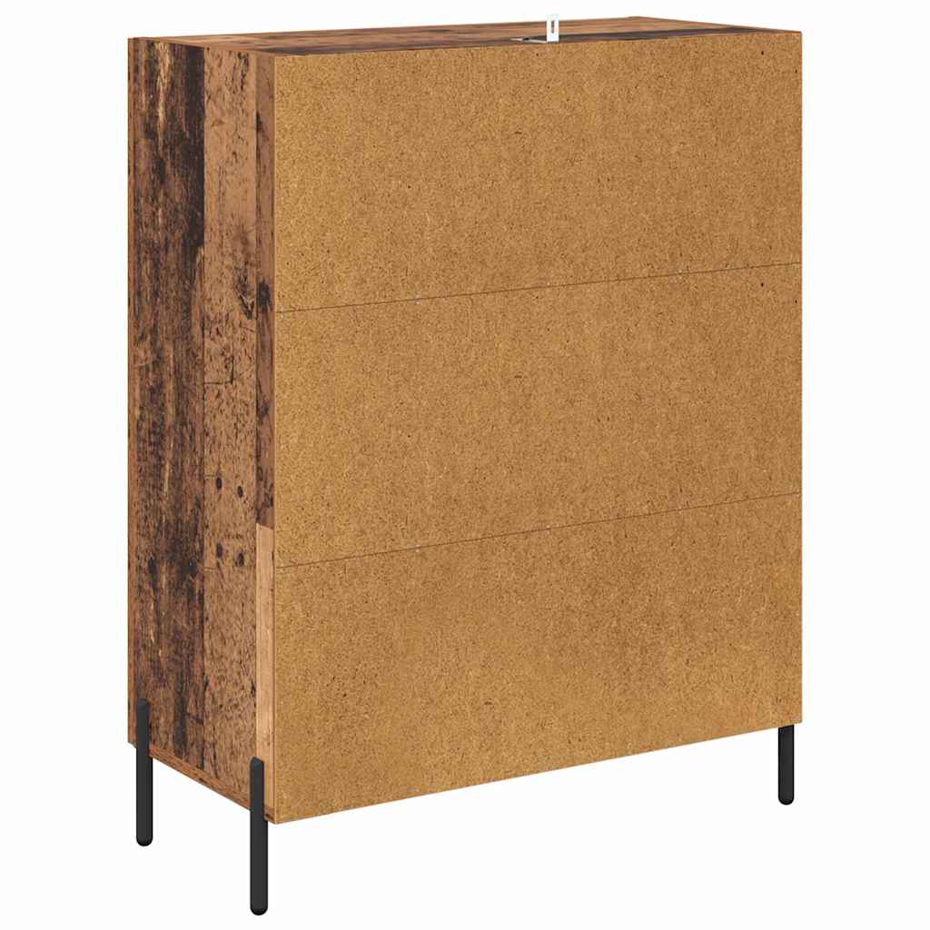 Sideboard Altholz 69,5 x 34 x 90 cm Verbundholz und Eisen