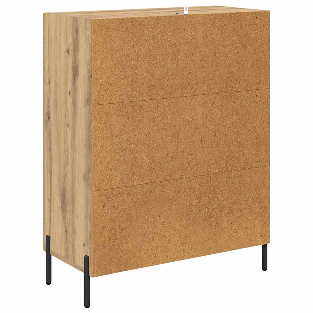 Sideboard Artisan-Eiche 69,5 x 34 x 90 cm Verbundholz und Eisen