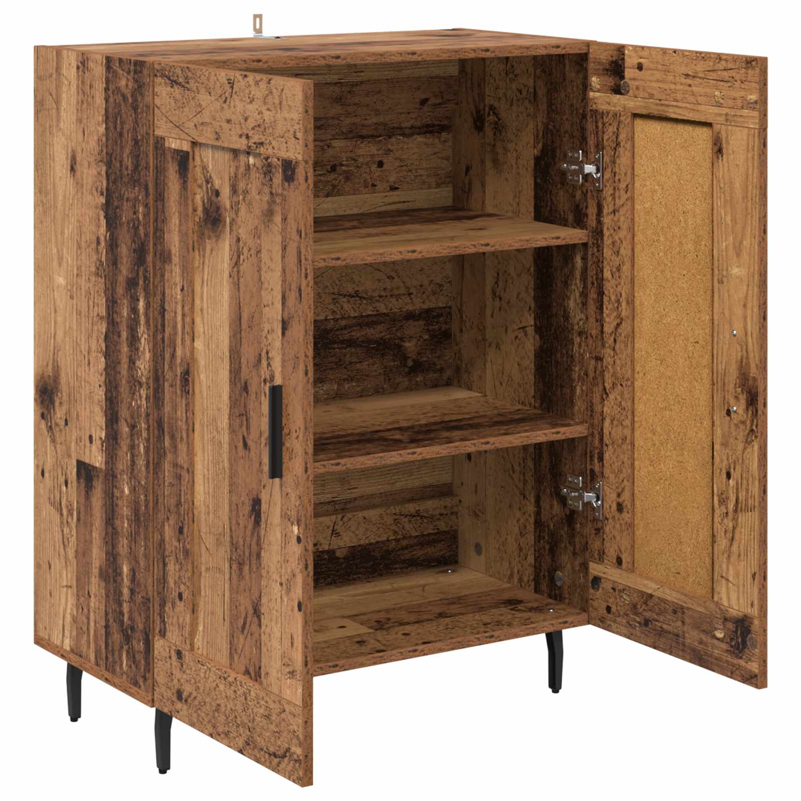 Sideboard Altholz 69,5 x 34 x 90 cm Verbundholz und Eisen