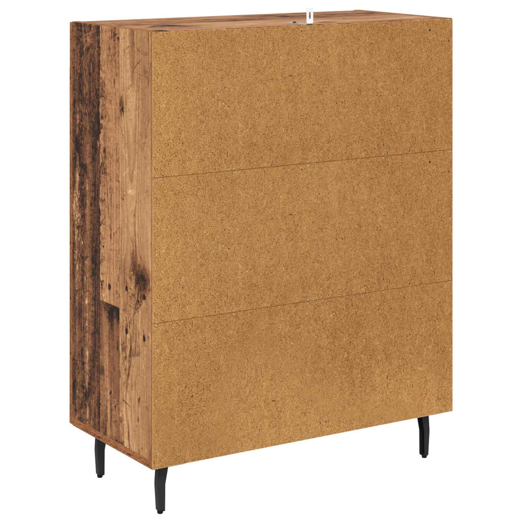 Sideboard Altholz 69,5 x 34 x 90 cm Verbundholz und Eisen