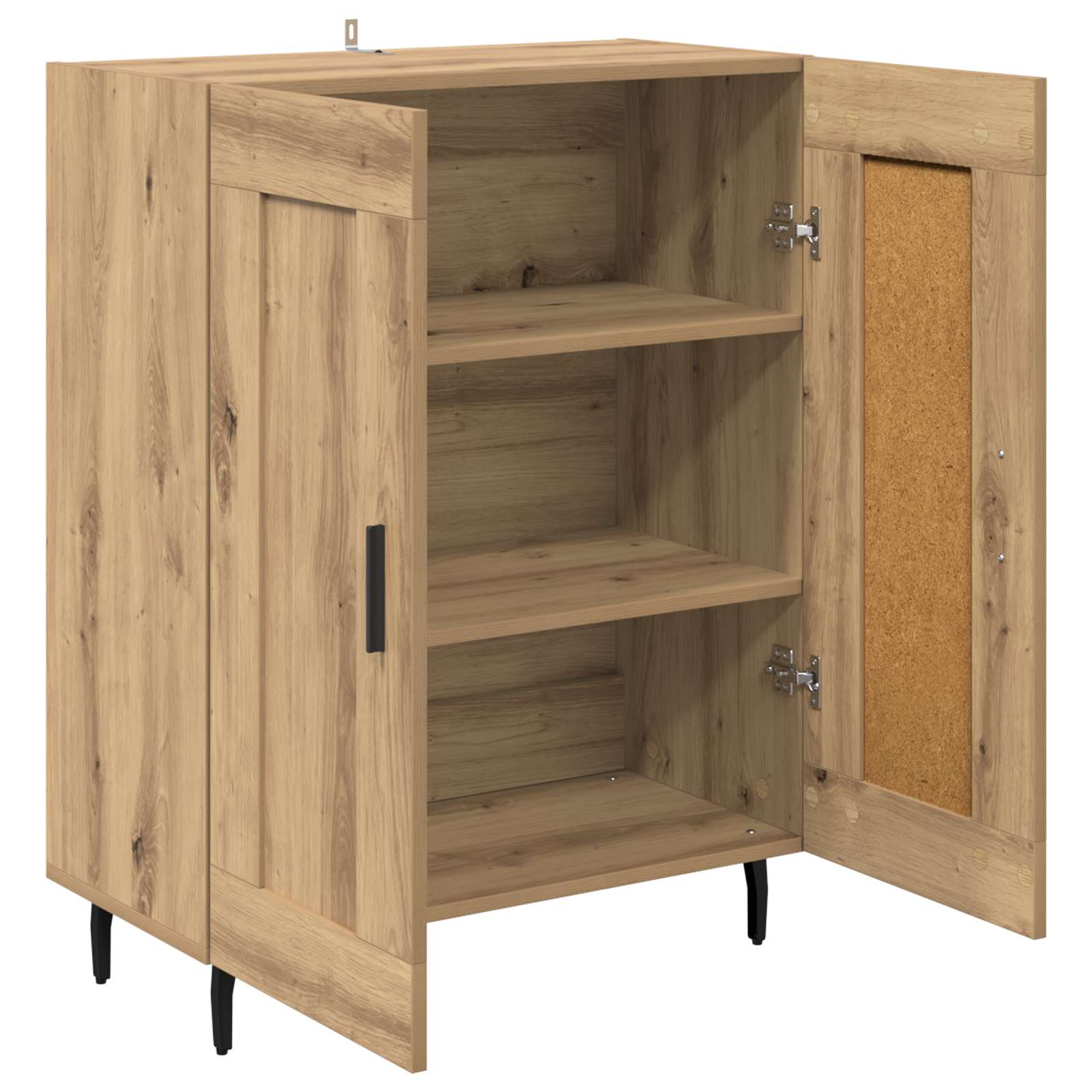 Sideboard Artisan-Eiche 69,5 x 34 x 90 cm Verbundholz und Eisen