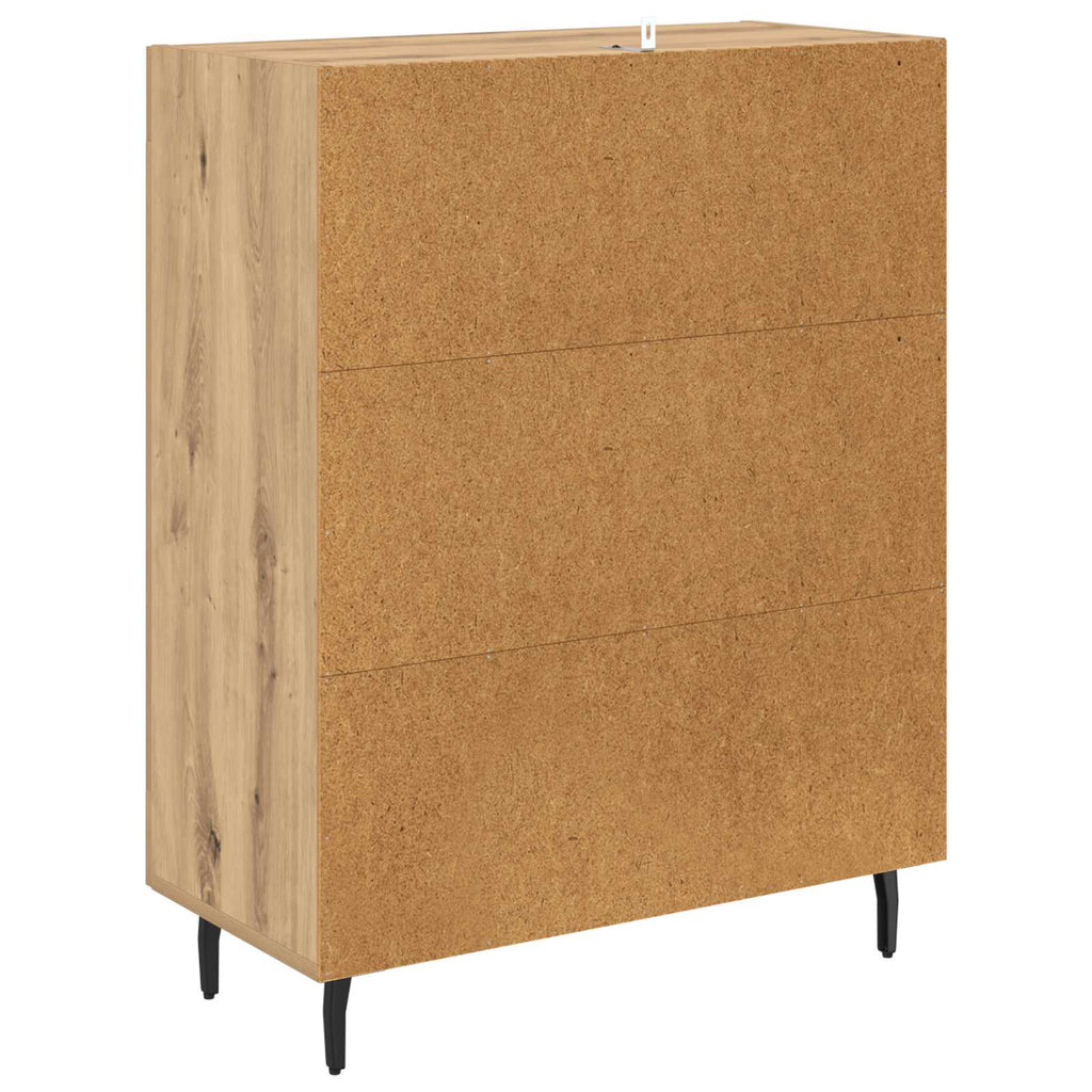 Sideboard Artisan-Eiche 69,5 x 34 x 90 cm Verbundholz und Eisen