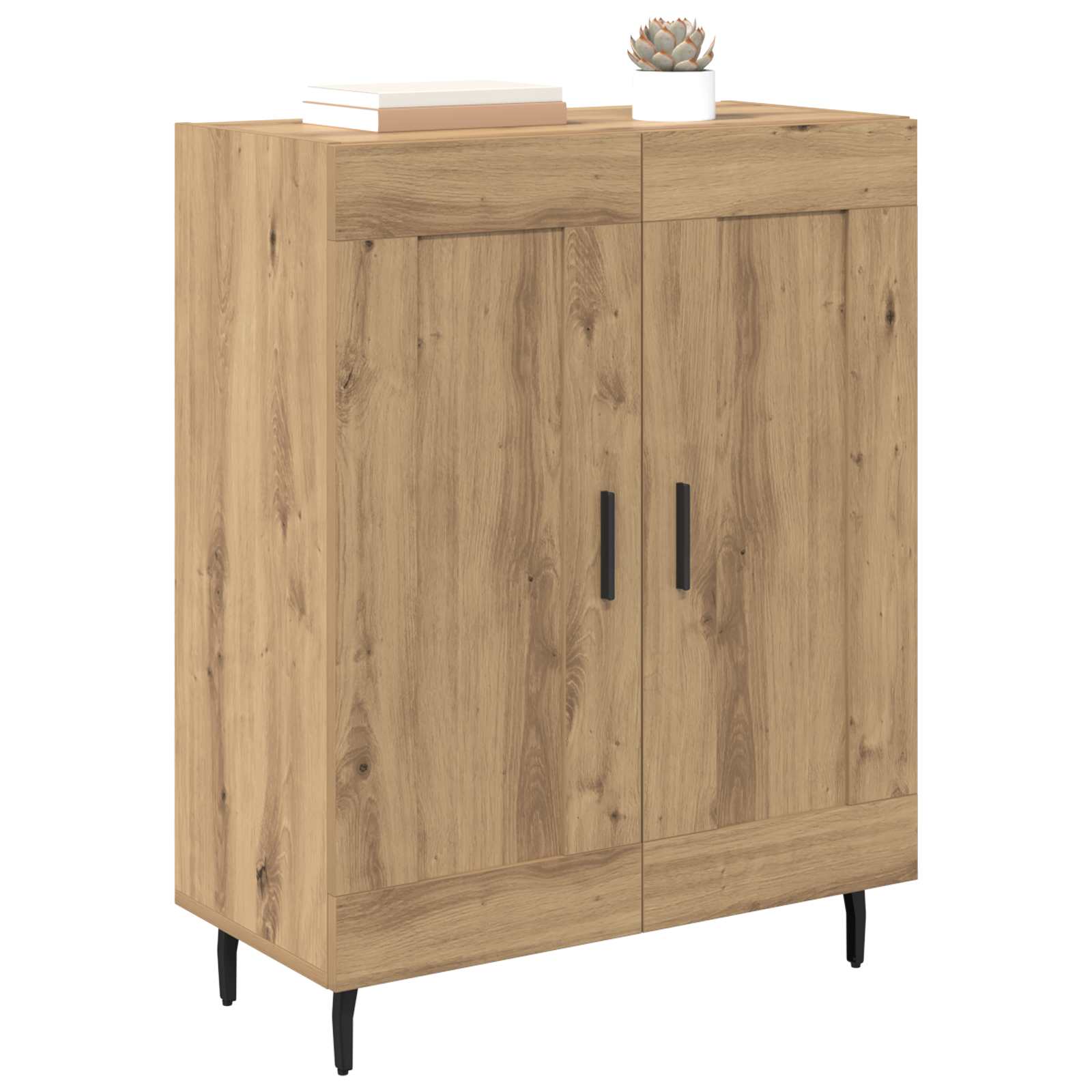 Sideboard Artisan-Eiche 69,5 x 34 x 90 cm Verbundholz und Eisen