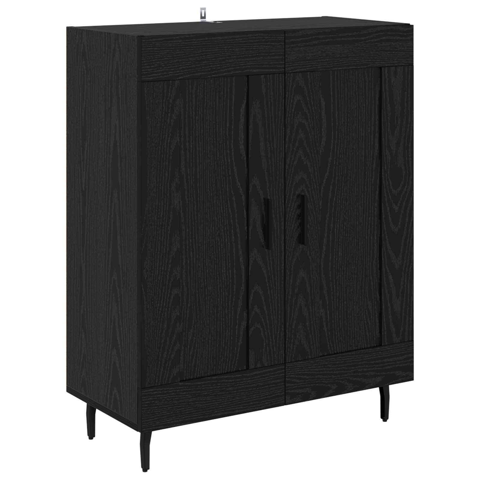 Sideboard Schwarz Eichen-Optik 69,5 x 34 x 90 cm
